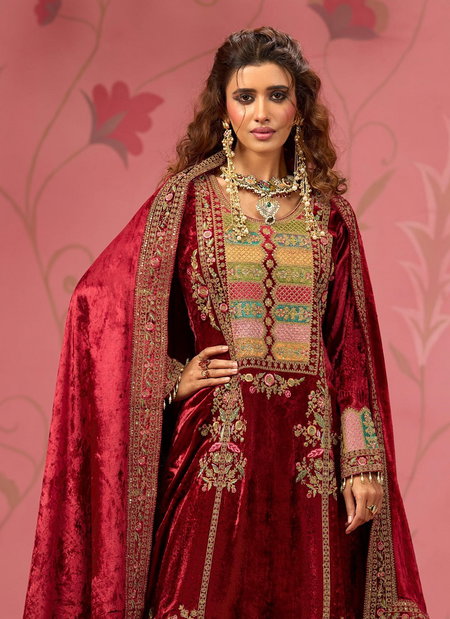 Baccarat By Ibiza Viscose Velvet Designer Salwar Suits Wholesale In India
